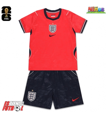 Inglaterra Segunda Equipación Niños Mundial 2026 Manga Corta (+ Pantalones cortos)